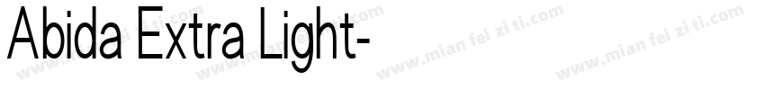 Abida Extra Light字体转换
